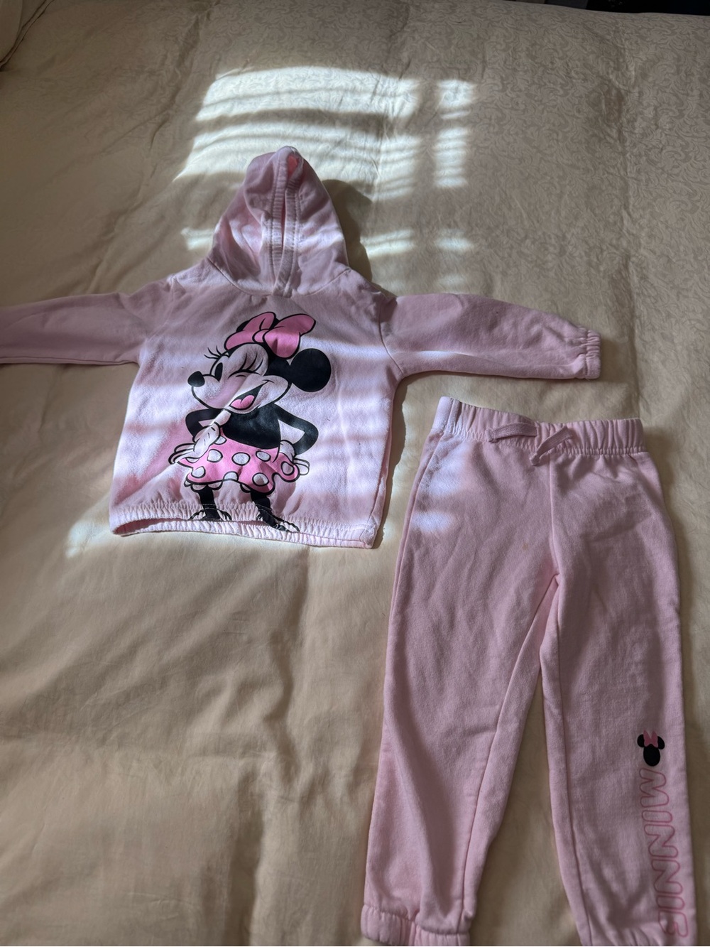 Disney Pink Minnie Mouse Hoodie & Jogger Set